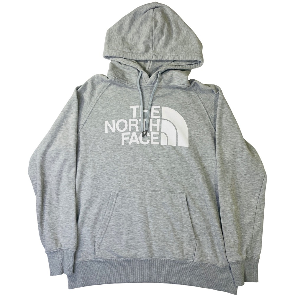 The North Face Mens Heather Grey Half Dome Pullover Hoodie Sweatshirt M Logo